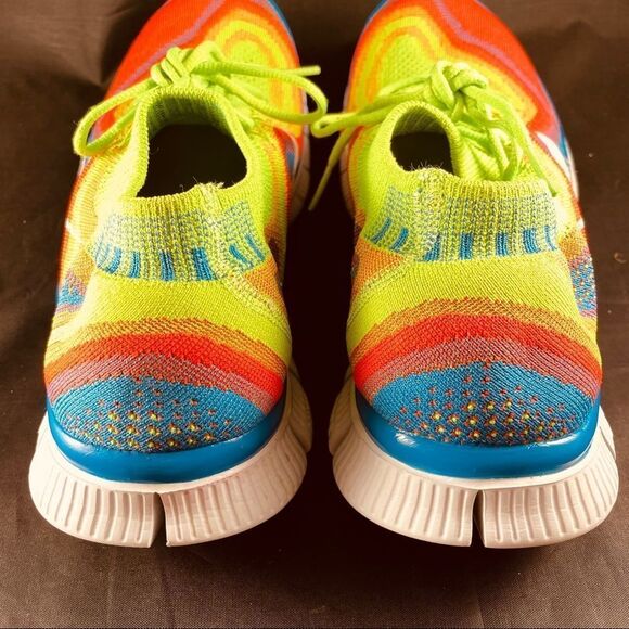 Nike Flyknit Free 5.0 🌈 rainbow men’s 11 US 45 EUR multicolor 10 UK rare item - Picture 8 of 14